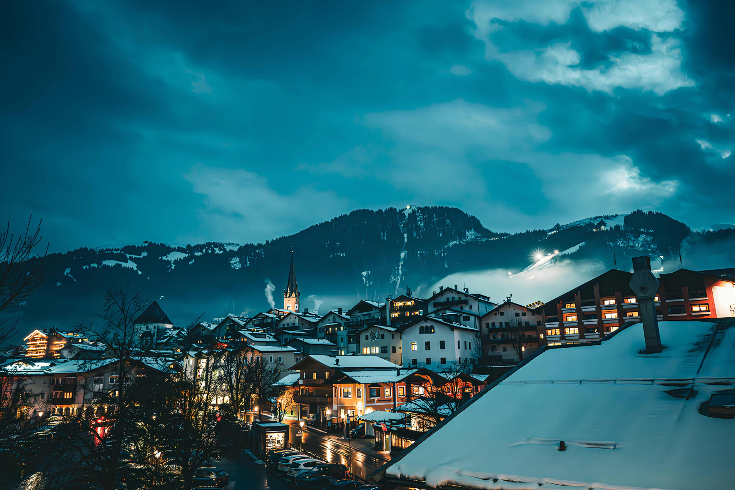 kitz winter bei nacht